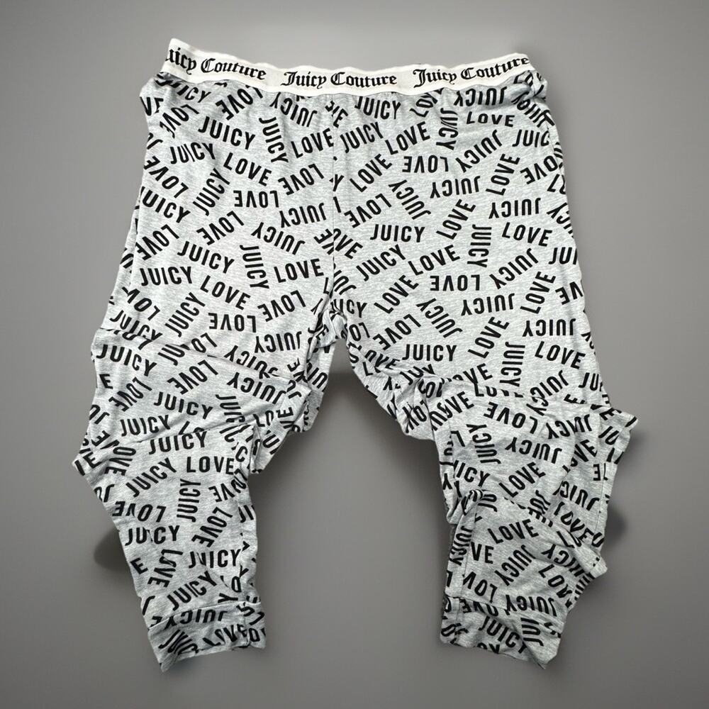 Juicy Couture Love Juicy Pajama Lounge Pants Gray Womens L -514